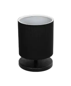 GLOBOSTAR® MINNIE 204-0063 Μοντέρνο Επιτραπέζιο Φωτιστικό Πορτατίφ με Ντουί 1 x E14 AC 220-240V IP20 - Μαύρο - Μ15 x Π15 x Υ21cm