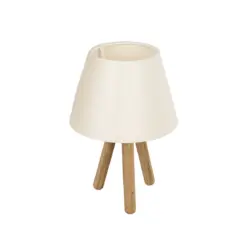 GLOBOSTAR® CAP 204-0069 Μοντέρνο Επιτραπέζιο Φωτιστικό Πορτατίφ με Ντουί 1 x E27 AC 220-240V IP20 - Καφέ & Λευκό - Μ22 x Π22 x Υ33cm
