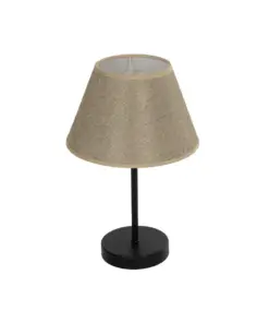 GLOBOSTAR® LARA 204-0073 Μοντέρνο Επιτραπέζιο Φωτιστικό Πορτατίφ με Ντουί 1 x E27 AC 220-240V IP20 - Μαύρο & Μπεζ - Μ22 x Π22 x Υ34cm