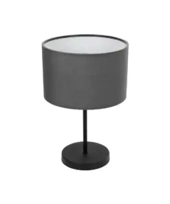 GLOBOSTAR® LARA 204-0076 Μοντέρνο Επιτραπέζιο Φωτιστικό Πορτατίφ με Ντουί 1 x E27 AC 220-240V IP20 - Μαύρο - Μ24 x Π24 x Υ36cm