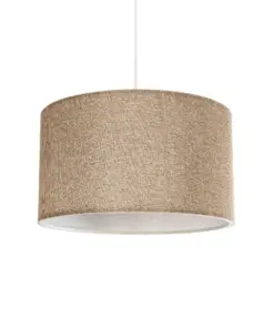 GLOBOSTAR® LOFTY 204-0090 Μοντέρνο Κρεμαστό Φωτιστικό Οροφής με Ντουί 1 x E27 AC 220-240V IP20 - Μπεζ - Μ37 x Π37 x Υ21cm