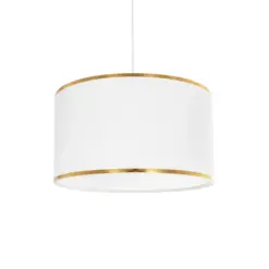 GLOBOSTAR® LOFTY 204-0091 Μοντέρνο Κρεμαστό Φωτιστικό Οροφής με Ντουί 1 x E27 AC 220-240V IP20 - Λευκό - Μ37 x Π37 x Υ21cm