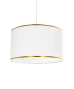 GLOBOSTAR® LOFTY 204-0091 Μοντέρνο Κρεμαστό Φωτιστικό Οροφής με Ντουί 1 x E27 AC 220-240V IP20 - Λευκό - Μ37 x Π37 x Υ21cm