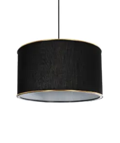 GLOBOSTAR® LOFTY 204-0092 Μοντέρνο Κρεμαστό Φωτιστικό Οροφής με Ντουί 1 x E27 AC 220-240V IP20 - Μαύρο - Μ37 x Π37 x Υ21cm