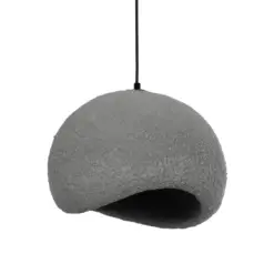 GLOBOSTAR® STONE 204-0122 Μοντέρνο Κρεμαστό Φωτιστικό Οροφής με Ντουί 1 x E27 AC 220-240V IP20 - Γκρι - Μ35 x Π31 x Υ26cm