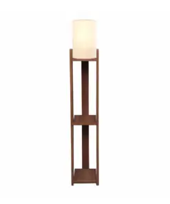 GLOBOSTAR® VENTORA 204-0125 Μοντέρνο Επιδαπέδιο Φωτιστικό με Ντουί 1 x E27 AC 220-240V IP20 - Καφέ & Μπεζ - Μ20 x Π20 x Υ142cm