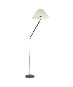 GLOBOSTAR® FLY 204-0127 Μοντέρνο Επιδαπέδιο Φωτιστικό με Ντουί 1 x E27 AC 220-240V IP20 - Μαύρο & Μπεζ - Μ72 x Π38 x Υ155cm