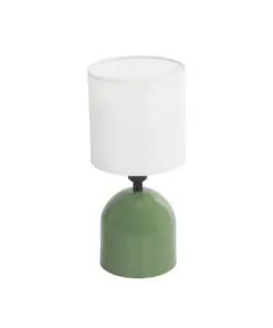 GLOBOSTAR® LOREN 204-0136 Μοντέρνο Επιτραπέζιο Φωτιστικό Πορτατίφ με Ντουί 1 x E14 AC 220-240V IP20 - Πράσινο & Μπεζ - Μ15,5 x Π15,5 x Υ33cm
