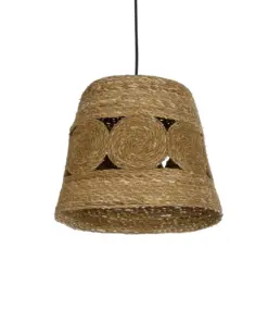 GLOBOSTAR® PANIER 204-0170 Boho Κρεμαστό Φωτιστικό Οροφής με Ντουί 1 x E27 AC 220-240V IP20 - Μπεζ - Μ32 x Π32 x Υ30cm