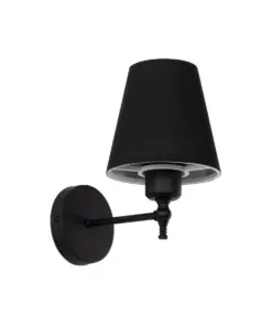 GLOBOSTAR® ELEGANTE 204-0185 Μοντέρνο Φωτιστικό Τοίχου - Απλίκα με Ντουί 1 x E27 AC 220-240V IP20 - Μαύρο - Μ14 x Π22 x Υ24cm