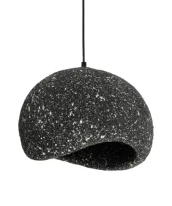 GLOBOSTAR® STONE 204-0194 Μοντέρνο Κρεμαστό Φωτιστικό Οροφής με Ντουί 1 x E27 AC 220-240V IP20 - Μαύρο - Μ35 x Π31 x Υ26cm