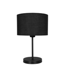 GLOBOSTAR® LARA 204-0196 Μοντέρνο Επιτραπέζιο Φωτιστικό Πορτατίφ με Ντουί 1 x E27 AC 220-240V IP20 – Μαύρο – Μ24 x Π24 x Υ36cm