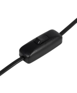 GLOBOSTAR® LARA 204-0196 Μοντέρνο Επιτραπέζιο Φωτιστικό Πορτατίφ με Ντουί 1 x E27 AC 220-240V IP20 – Μαύρο – Μ24 x Π24 x Υ36cm