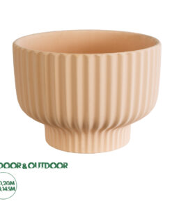 GloboStar® Artificial Garden OAXACA 20501 Διακοσμητικό Κεραμικό Κασπώ Γλάστρα - Flower Pot Σομόν Φ20 x Υ14.5cm