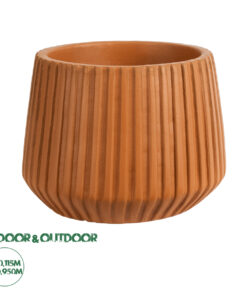 GloboStar® Artificial Garden ZANZIBAR 20539 Διακοσμητικό Κεραμικό Κασπώ Γλάστρα - Flower Pot Πορτοκαλί Φ11.5 x Υ9.5cm