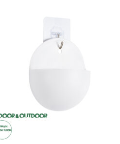 GloboStar® Artificial Garden LYON 20551 Διακοσμητικό Πλαστικό Κασπώ Γλάστρα - Flower Pot Λευκό Μ12 x Π6 x Υ13.5cm