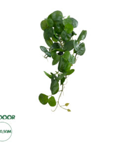 GloboStar® Artificial Garden HANGING PEPEROMIA 20599 Τεχνητό Διακοσμητικό Κρεμαστό Φυτό Πεπερόμια Μ30 x Π31 x Υ50cm