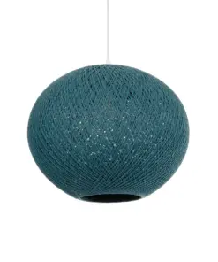 GLOBOSTAR® SOLEI 205-0010 Boho Κρεμαστό Φωτιστικό Οροφής με Ντουί 1 x E27 AC 220-240V IP20 - Τιρκουάζ - M40 x Π40 x Υ36cm