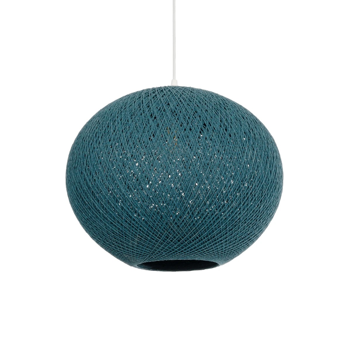 GLOBOSTAR® SOLEI 205-0010 Boho Κρεμαστό Φωτιστικό Οροφής με Ντουί 1 x E27 AC 220-240V IP20 - Τιρκουάζ - M40 x Π40 x Υ36cm