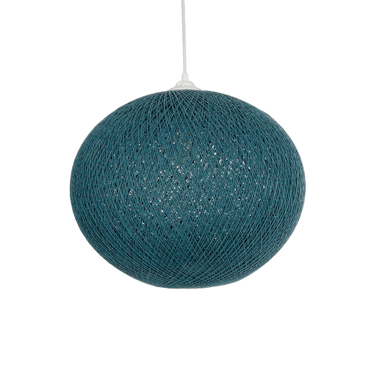 GLOBOSTAR® SOLEI 205-0010 Boho Κρεμαστό Φωτιστικό Οροφής με Ντουί 1 x E27 AC 220-240V IP20 - Τιρκουάζ - M40 x Π40 x Υ36cm - Image 5