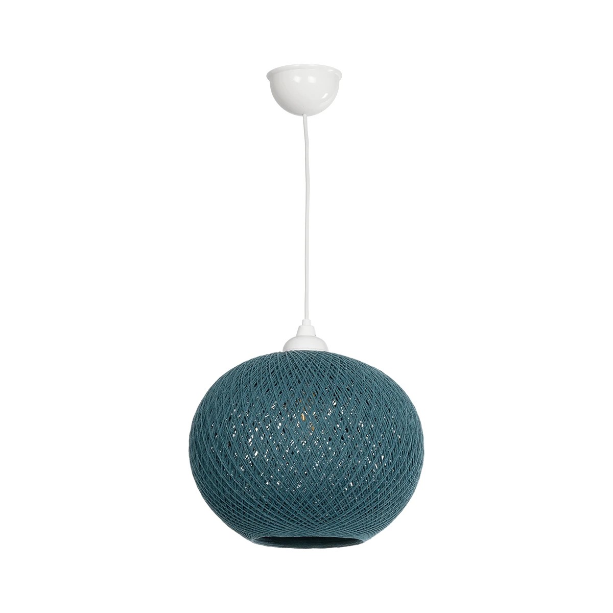 GLOBOSTAR® SOLEI 205-0011 Boho Κρεμαστό Φωτιστικό Οροφής με Ντουί 1 x E27 AC 220-240V IP20 - Τιρκουάζ - M30 x Π30 x Υ26cm - Image 4