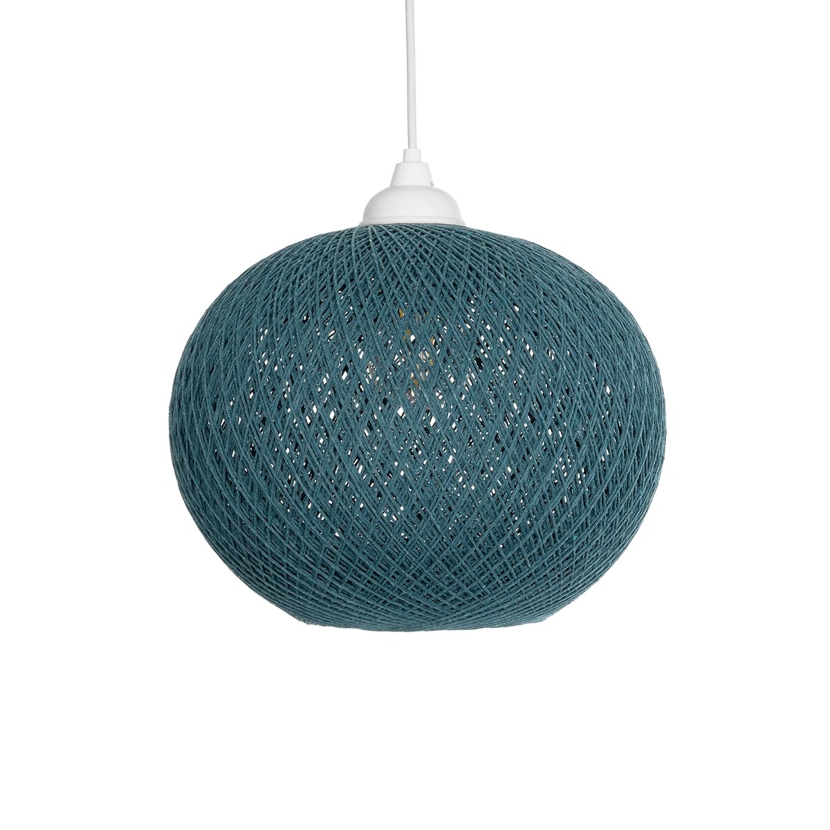 GLOBOSTAR® SOLEI 205-0011 Boho Κρεμαστό Φωτιστικό Οροφής με Ντουί 1 x E27 AC 220-240V IP20 - Τιρκουάζ - M30 x Π30 x Υ26cm - Image 5