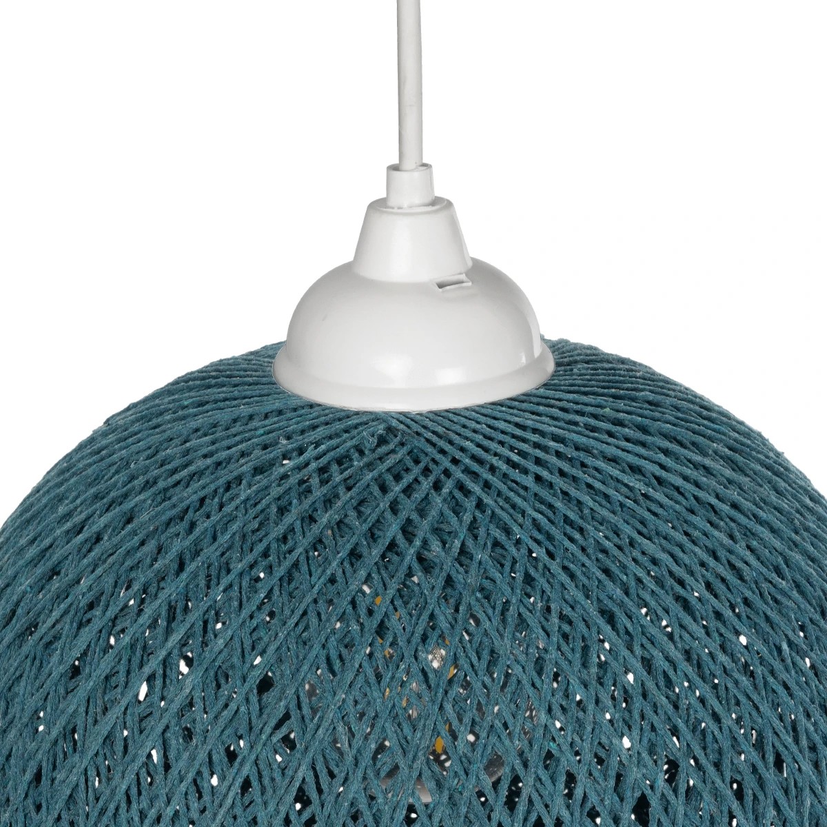 GLOBOSTAR® SOLEI 205-0012 Boho Κρεμαστό Φωτιστικό Οροφής με Ντουί 1 x E27 AC 220-240V IP20 - Τιρκουάζ - M20 x Π20 x Υ25cm - Image 8