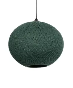 GLOBOSTAR® SOLEI 205-0013 Boho Κρεμαστό Φωτιστικό Οροφής με Ντουί 1 x E27 AC 220-240V IP20 - Πράσινο - M40 x Π40 x Υ36cm