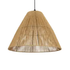 GLOBOSTAR® HUTT 205-0018 Boho Κρεμαστό Φωτιστικό Οροφής με Ντουί 1 x E27 AC 220-240V IP20 - Μπεζ - M50 x Π50 x Υ40cm