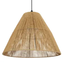 GLOBOSTAR® HUTT 205-0018 Boho Κρεμαστό Φωτιστικό Οροφής με Ντουί 1 x E27 AC 220-240V IP20 - Μπεζ - M50 x Π50 x Υ40cm