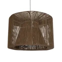 GLOBOSTAR® ZYLINDER 205-0023 Boho Κρεμαστό Φωτιστικό Οροφής με Ντουί 1 x E27 AC 220-240V IP20 - Καφέ - M80 x Π80 x Υ51cm