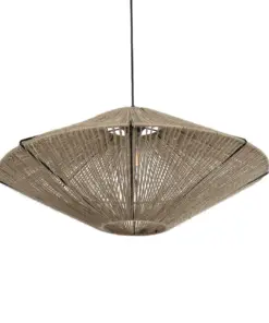 GLOBOSTAR® OVNI 205-0029 Boho Κρεμαστό Φωτιστικό Οροφής με Ντουί 1 x E27 AC 220-240V IP20 - Μπεζ - M60 x Π60 x Υ29cm