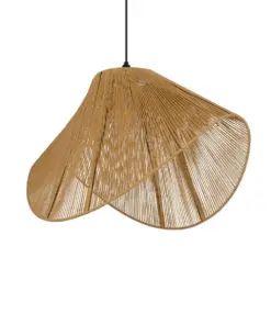 GLOBOSTAR® ELDA 205-0033 Boho Κρεμαστό Φωτιστικό Οροφής με Ντουί 1 x E27 AC 220-240V IP20 - Μπεζ - M68 x Π34 x Υ39cm