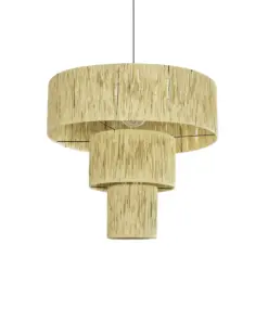 GLOBOSTAR® COROIN 205-0035 Boho Κρεμαστό Φωτιστικό Οροφής με Ντουί 1 x E27 AC 220-240V IP20 - Μπεζ - M70 x Π70 x Υ64cm