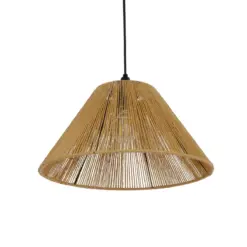GLOBOSTAR® HATA 205-0036 Boho Κρεμαστό Φωτιστικό Οροφής με Ντουί 1 x E27 AC 220-240V IP20 - Μπεζ - M35 x Π35 x Υ21cm