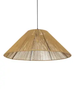 GLOBOSTAR® HATA 205-0037 Boho Κρεμαστό Φωτιστικό Οροφής με Ντουί 1 x E27 AC 220-240V IP20 - Μπεζ - M60 x Π60 x Υ27cm