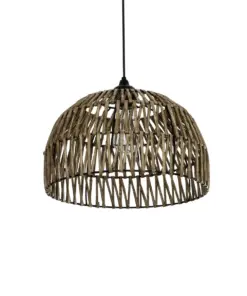 GLOBOSTAR® ARANCIA 205-0047 Boho Κρεμαστό Φωτιστικό Οροφής με Ντουί 1 x E27 AC 220-240V IP20 - Μπεζ - M35 x Π35 x Υ26cm