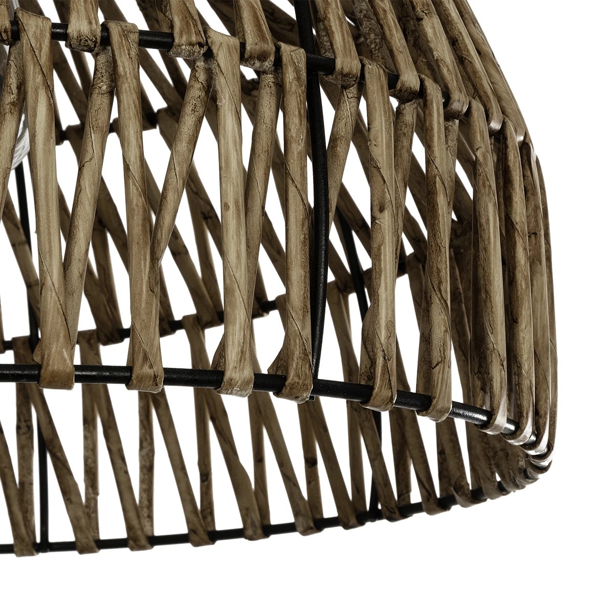 GLOBOSTAR® ARANCIA 205-0047 Boho Κρεμαστό Φωτιστικό Οροφής με Ντουί 1 x E27 AC 220-240V IP20 - Μπεζ - M35 x Π35 x Υ26cm - Image 8