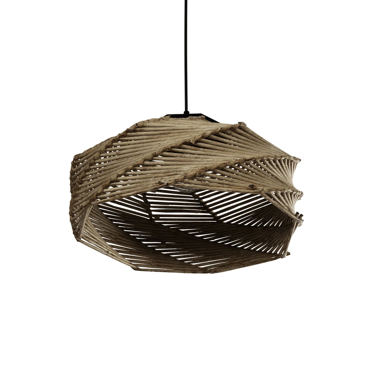 GLOBOSTAR® HUSLE 205-0049 Boho Κρεμαστό Φωτιστικό Οροφής με Ντουί 1 x E27 AC 220-240V IP20 - Μπεζ - M38 x Π38 x Υ23cm - Image 6