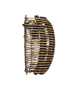 GLOBOSTAR® BOND 205-0050 Boho Φωτιστικό Τοίχου – Απλίκα με Ντουί 1 x E27 AC 220-240V IP20 – Μπεζ – M35 x Π18 x Υ32cm