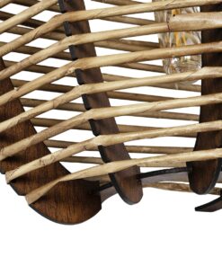 GLOBOSTAR® BOND 205-0050 Boho Φωτιστικό Τοίχου – Απλίκα με Ντουί 1 x E27 AC 220-240V IP20 – Μπεζ – M35 x Π18 x Υ32cm