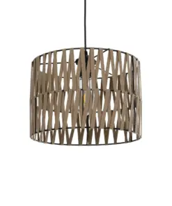 GLOBOSTAR® MARS 205-0054 Boho Κρεμαστό Φωτιστικό Οροφής με Ντουί 1 x E27 AC 220-240V IP20 - Μπεζ - M30 x Π30 x Υ24cm