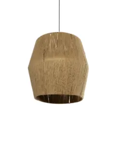 GLOBOSTAR® CONE 205-0058 Boho Κρεμαστό Φωτιστικό Οροφής με Ντουί 1 x E27 AC 220-240V IP20 - Μπεζ - M55 x Π55 x Υ50cm