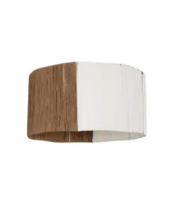 GLOBOSTAR® TAG 205-0060 Boho Κρεμαστό Φωτιστικό Οροφής με Ντουί 1 x E27 AC 220-240V IP20 - Μπεζ & Καφέ - M60 x Π60 x 35cm