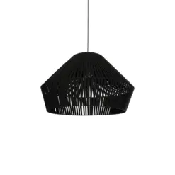 GLOBOSTAR® NUI 205-0062 Boho Κρεμαστό Φωτιστικό Οροφής με Ντουί 1 x E27 AC 220-240V IP20 - Μαύρο - M60 x Π60 x Υ41cm