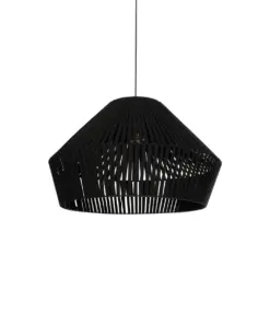 GLOBOSTAR® NUI 205-0062 Boho Κρεμαστό Φωτιστικό Οροφής με Ντουί 1 x E27 AC 220-240V IP20 - Μαύρο - M60 x Π60 x Υ41cm