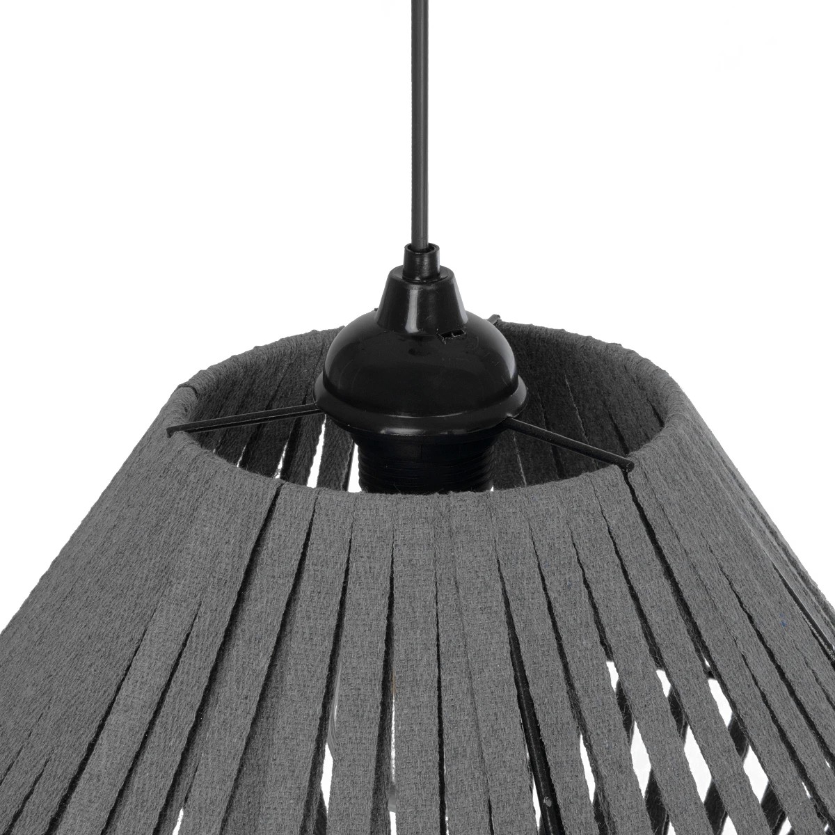 GLOBOSTAR® NUI 205-0065 Boho Κρεμαστό Φωτιστικό Οροφής με Ντουί 1 x E27 AC 220-240V IP20 - Γκρι - M36 x Π36 x Υ27cm - Image 10
