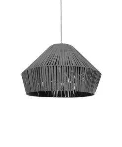 GLOBOSTAR® NUI 205-0066 Boho Κρεμαστό Φωτιστικό Οροφής με Ντουί 1 x E27 AC 220-240V IP20 - Γκρι - M60 x Π60 x Υ41cm