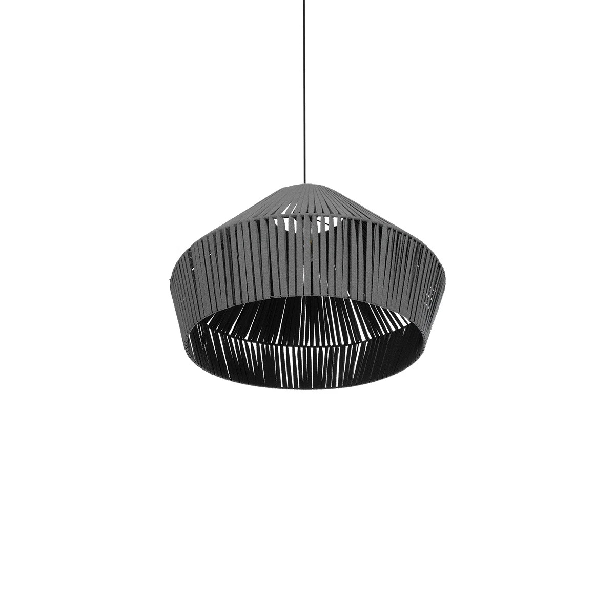 GLOBOSTAR® NUI 205-0066 Boho Κρεμαστό Φωτιστικό Οροφής με Ντουί 1 x E27 AC 220-240V IP20 - Γκρι - M60 x Π60 x Υ41cm - Image 6