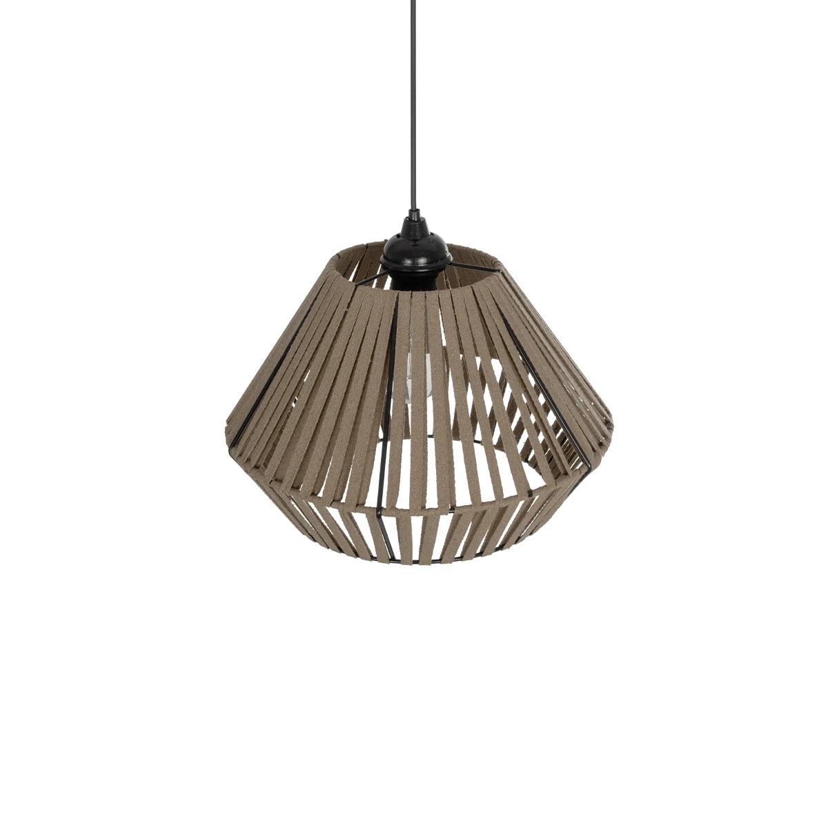 GLOBOSTAR® NUI 205-0067 Boho Κρεμαστό Φωτιστικό Οροφής με Ντουί 1 x E27 AC 220-240V IP20 - Μπεζ - M36 x Π36 x Υ27cm - Image 7